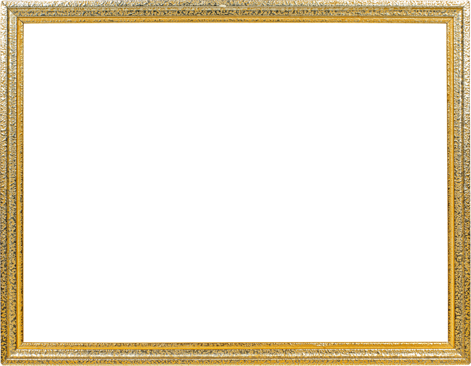 Golden Ornate Frame on White
